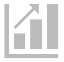 Graues Symbol eines Balkendiagramms mit steigenden Säulen, kombiniert mit einem diagonalen Pfeil.