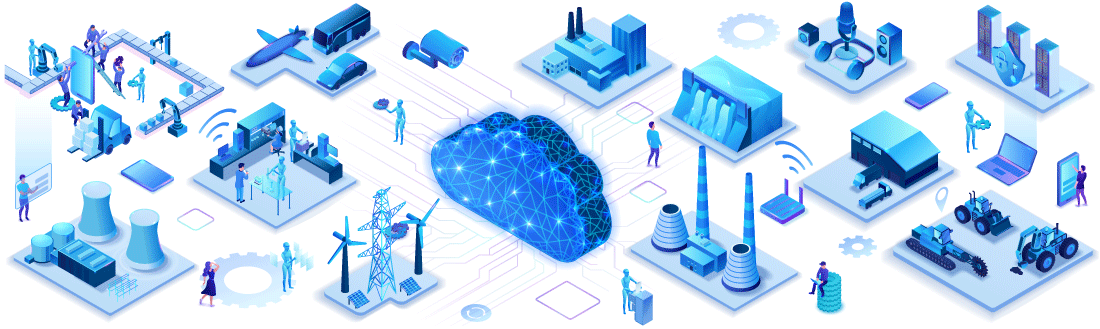 Auf dem Bild ist eine IoT-Infrastruktur abgebildet