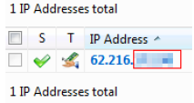 Wählen Sie die IP-Adresse ihres Servers durch einen Klick auf die blau hinterlegte Adresse aus: Wählen Sie die IP-Adresse ihres Servers durch einen Klick auf die blau hinterlegte Adresse aus: