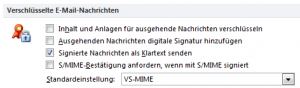 Signierte Nachrichten als Klartext senden Signierte Nachrichten als Klartext senden